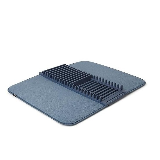 Escorredor de Louças Dobrável com Tapete Absorvente | Organizador de Pia para Cozinha Pequena – OKA®