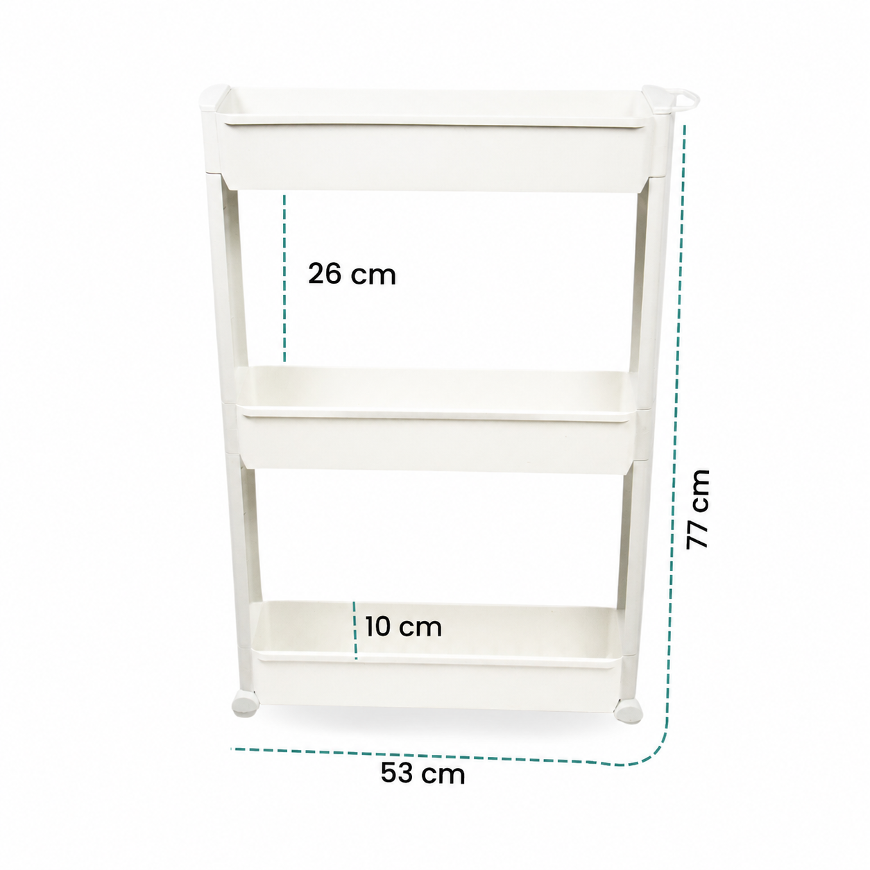Carrinho Organizador Multiuso Slim | Organizador Estreito para Cozinha, Banheiro e Lavanderia – OKA®