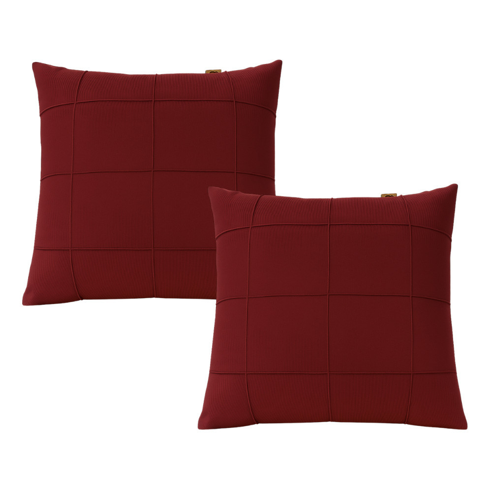 Kit 2 Capas de Almofada Suede Drapeada Premium | Capa Decorativa para Sofá e Quarto 45×45cm – OKA®