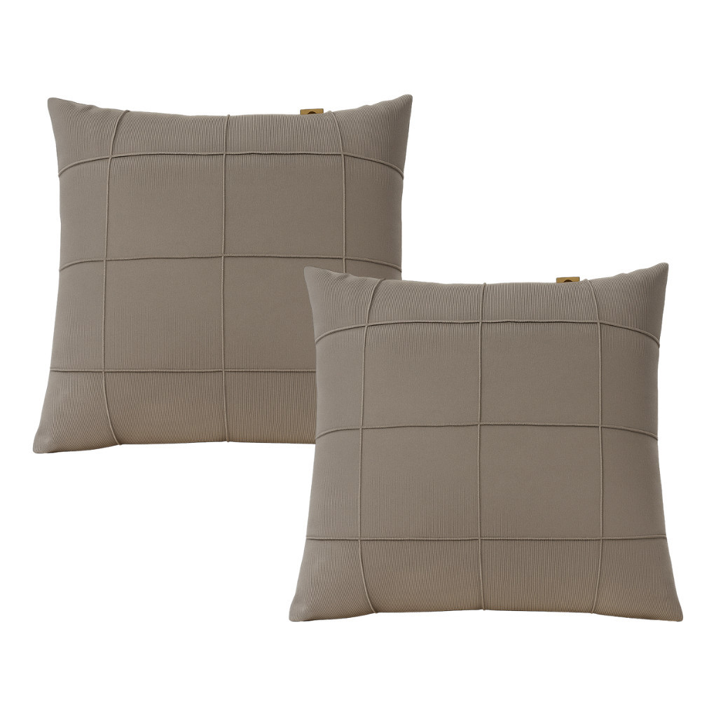 Kit 2 Capas de Almofada Suede Drapeada Premium | Capa Decorativa para Sofá e Quarto 45×45cm – OKA®