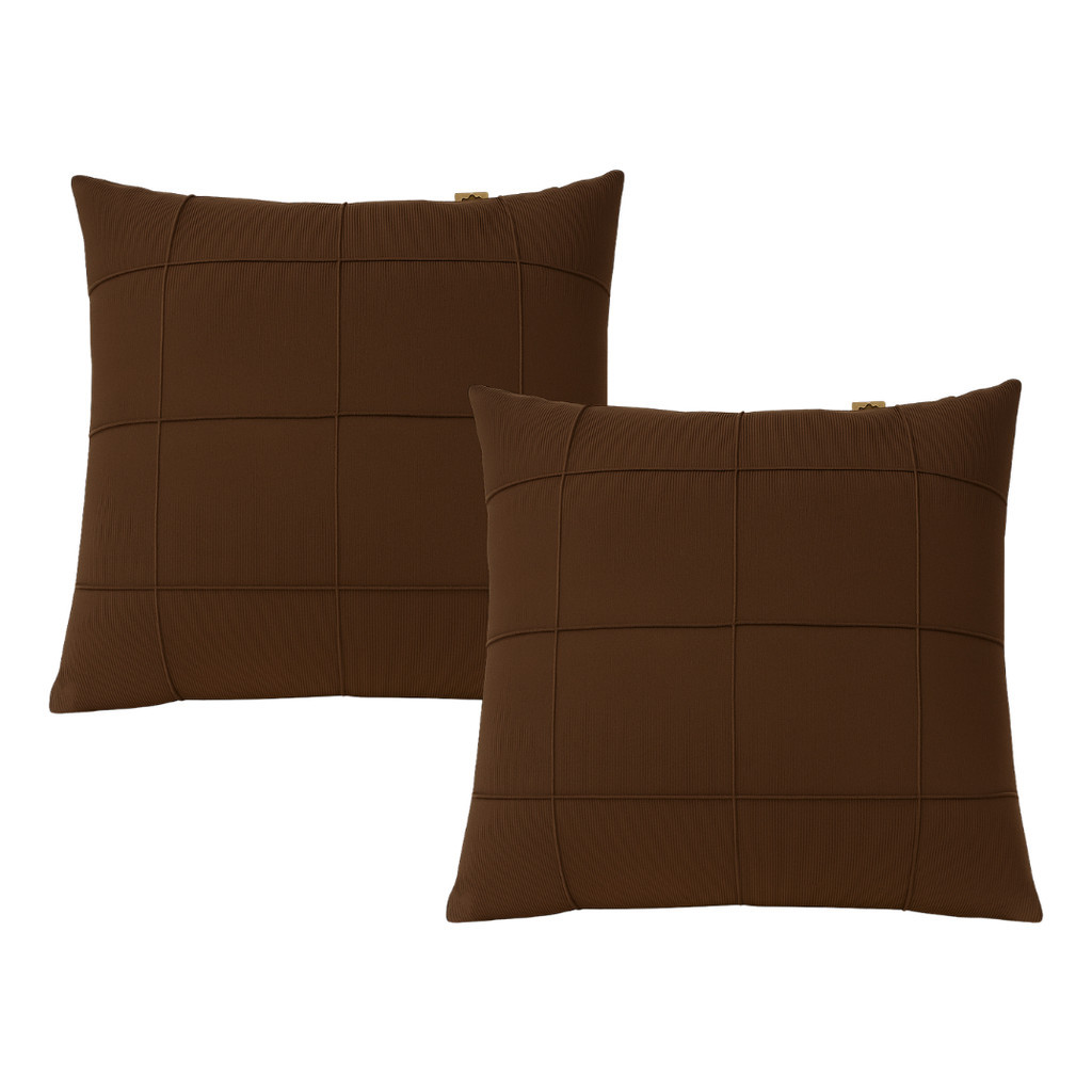 Kit 2 Capas de Almofada Suede Drapeada Premium | Capa Decorativa para Sofá e Quarto 45×45cm – OKA®
