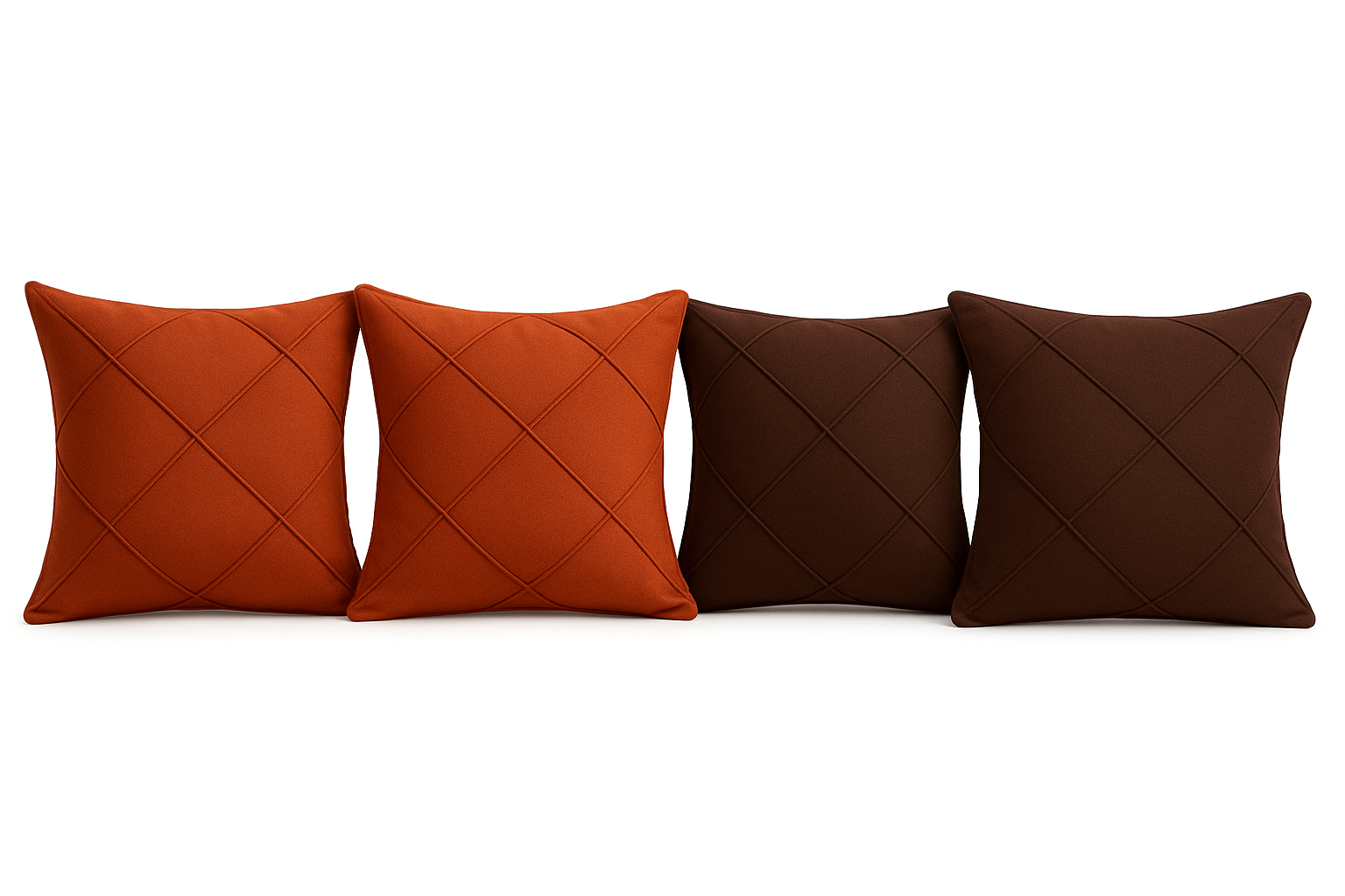 Kit 4 Capas de Almofada Suede Drapeada Premium | Capa Decorativa para Sofá e Quarto 45×45cm – OKA®