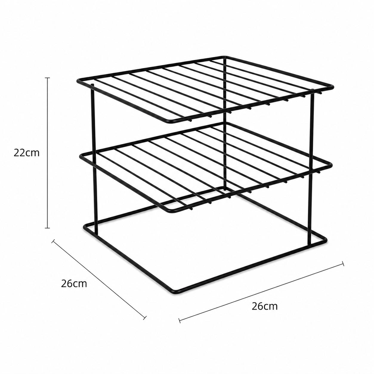 Suporte para Pratos Organizador de Armário 2 Andares em Aço | Cozinha – OKA®