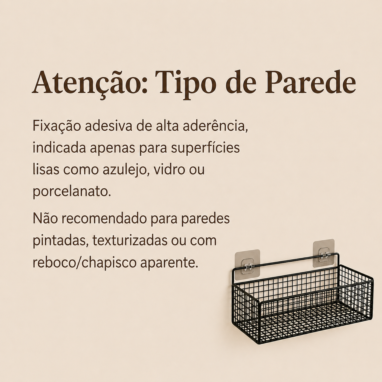 Cesto Organizador de Parede em Ferro Preto | Prateleira Suspensa Multiuso para Cozinha e Banheiro – OKA®