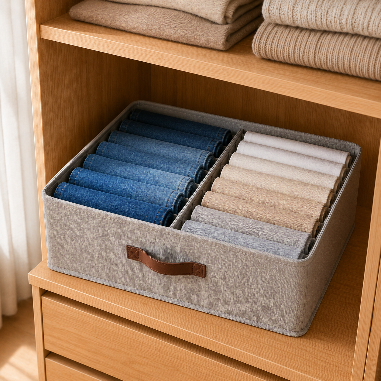 Organizador de Gaveta com 14 Divisórias | Porta Roupas Dobrável para Armário e Closet – OKA®