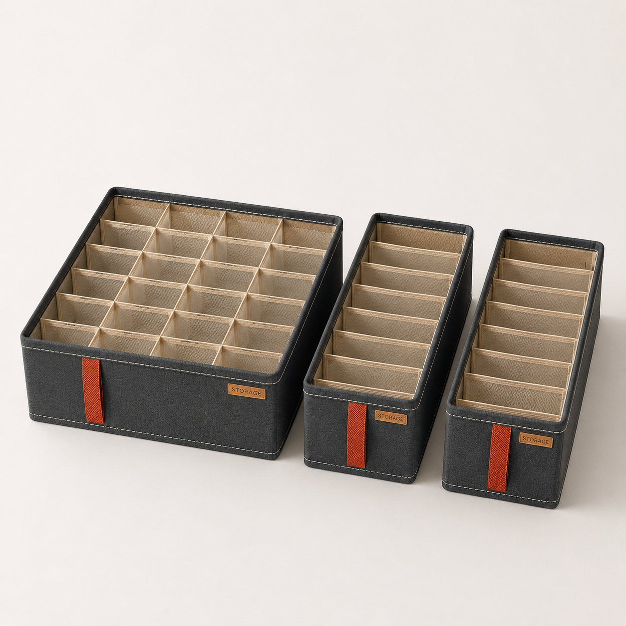 Kit de 3 Caixas Organizadoras Colmeia | Organizador de Gaveta com Divisórias para Guarda-Roupa – OKA®