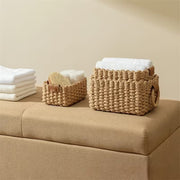 Kit com 3 Cestos de Arrumação Entrançados à Mão | Organizador Decorativo para Casa – OKA®