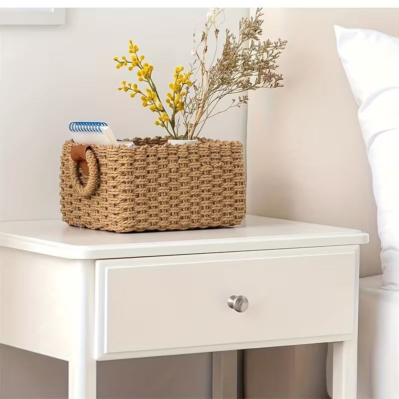 Kit com 3 Cestos de Arrumação Entrançados à Mão | Organizador Decorativo para Casa – OKA®
