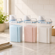 Dispenser Organizador de Lavanderia 2,5L | Pote com Copo Medidor e Vedação Hermética – OKA®