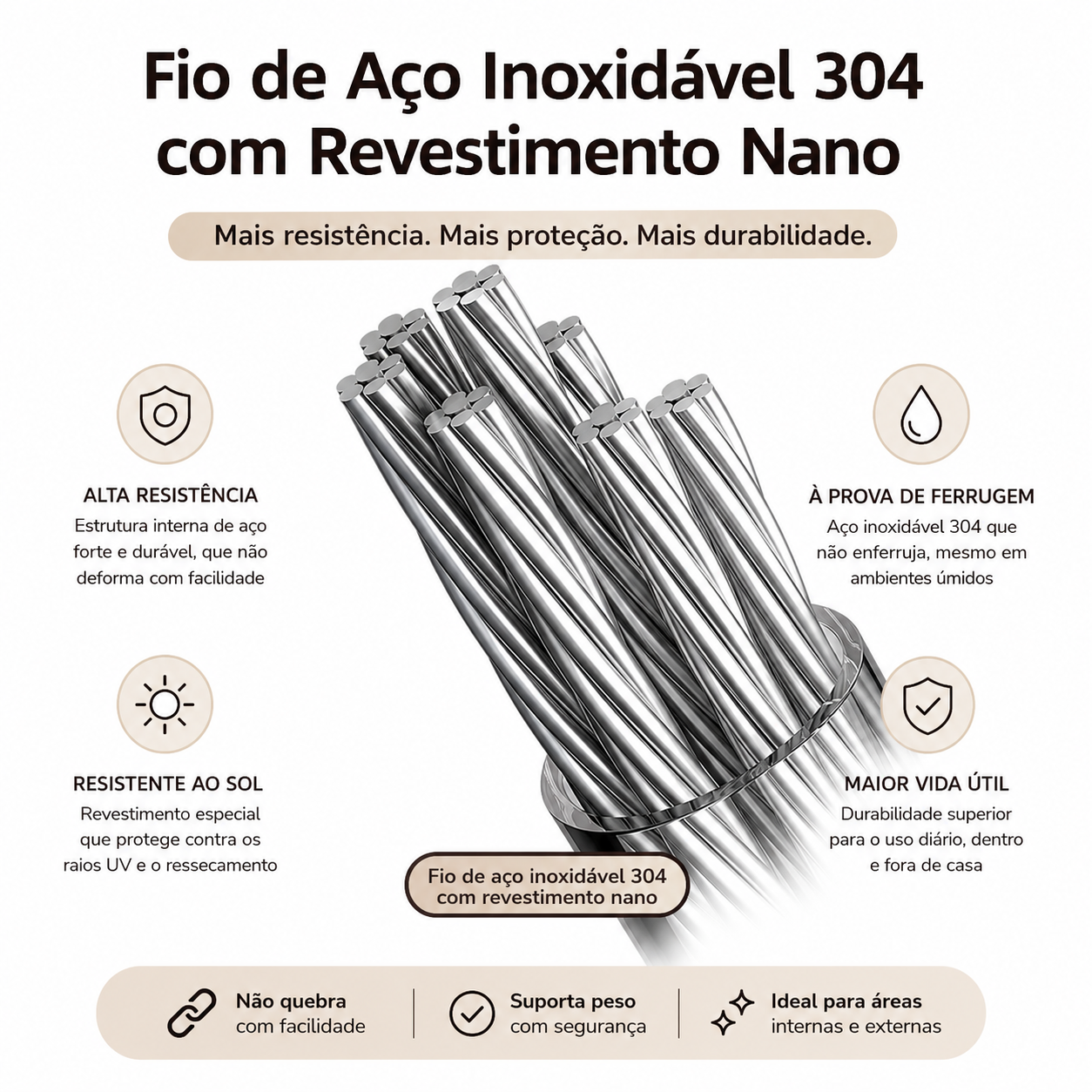 Varal Retrátil em Aço Inoxidável | Varal de Parede Recolhível até 4,8m para Lavanderia e Apartamento – OKA®