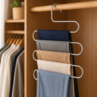 Kit Cabide Organizador Multiuso em Aço 5 Níveis | Suporte para Calças, Jeans e Lenços no Guarda-Roupa – OKA®