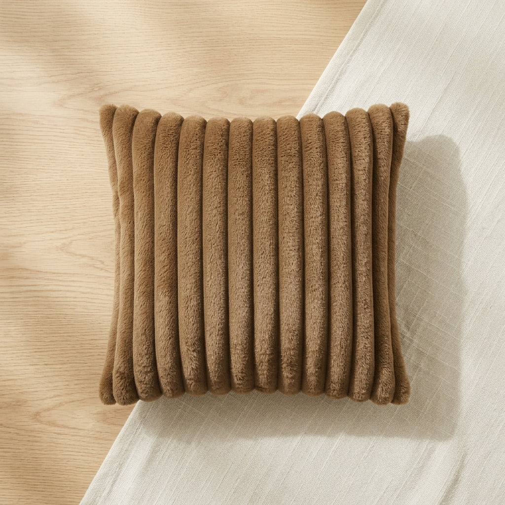 Kit 2 Capas de Almofadas Decorativas Aveludadas | Pelúcia Wave Soft para Sofá e Cama 40×40cm – OKA®