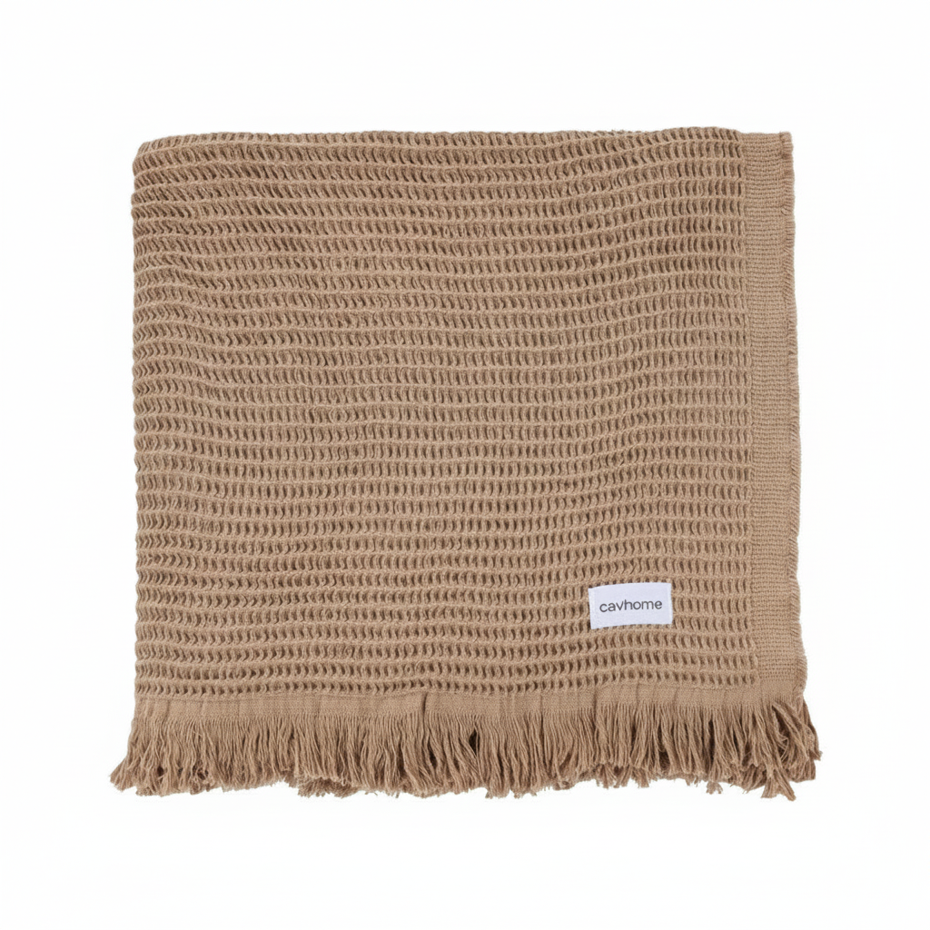 Manta Grande Decorativa 100% Algodão | Manta de Sofá e Peseira Premium 1,50m × 2,00m – OKA®