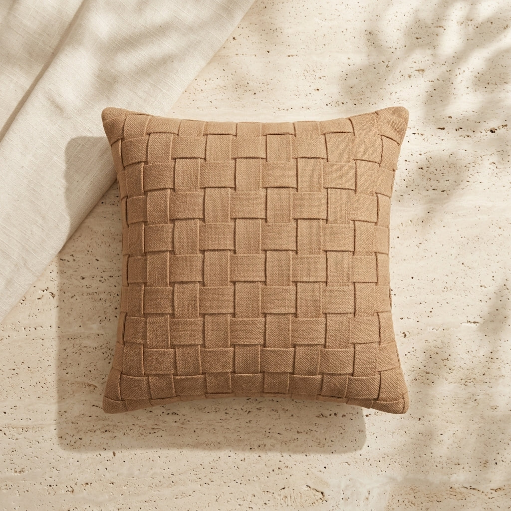 Kit 2 Capas de Almofada Macramê Artesanal | Capa Decorativa Boho para Sofá e Cama 45×45cm – OKA®