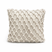Capa de Almofada Cordão Trançado Artesanal | Decoração Boho Rústica para Sofá e Cama 45×45cm – OKA®