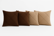 Kit 4 Capas de Almofada Suede Drapeada Premium | Capa Decorativa para Sofá e Quarto 45×45cm – OKA®