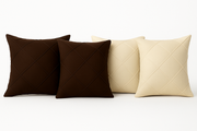 Kit 4 Capas de Almofada Suede Drapeada Premium | Capa Decorativa para Sofá e Quarto 45×45cm – OKA®