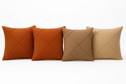 Kit 4 Capas de Almofada Suede Drapeada Premium | Capa Decorativa para Sofá e Quarto 45×45cm – OKA®
