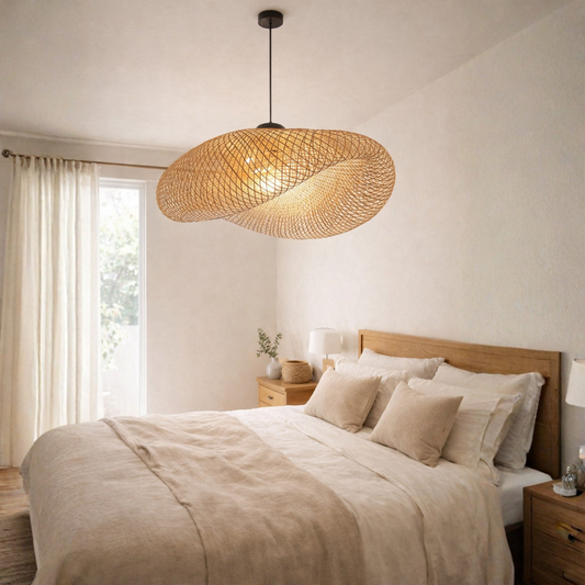 Luminária Pendente Bambu Honolulu OKA® – Rústica Artesanal com LED