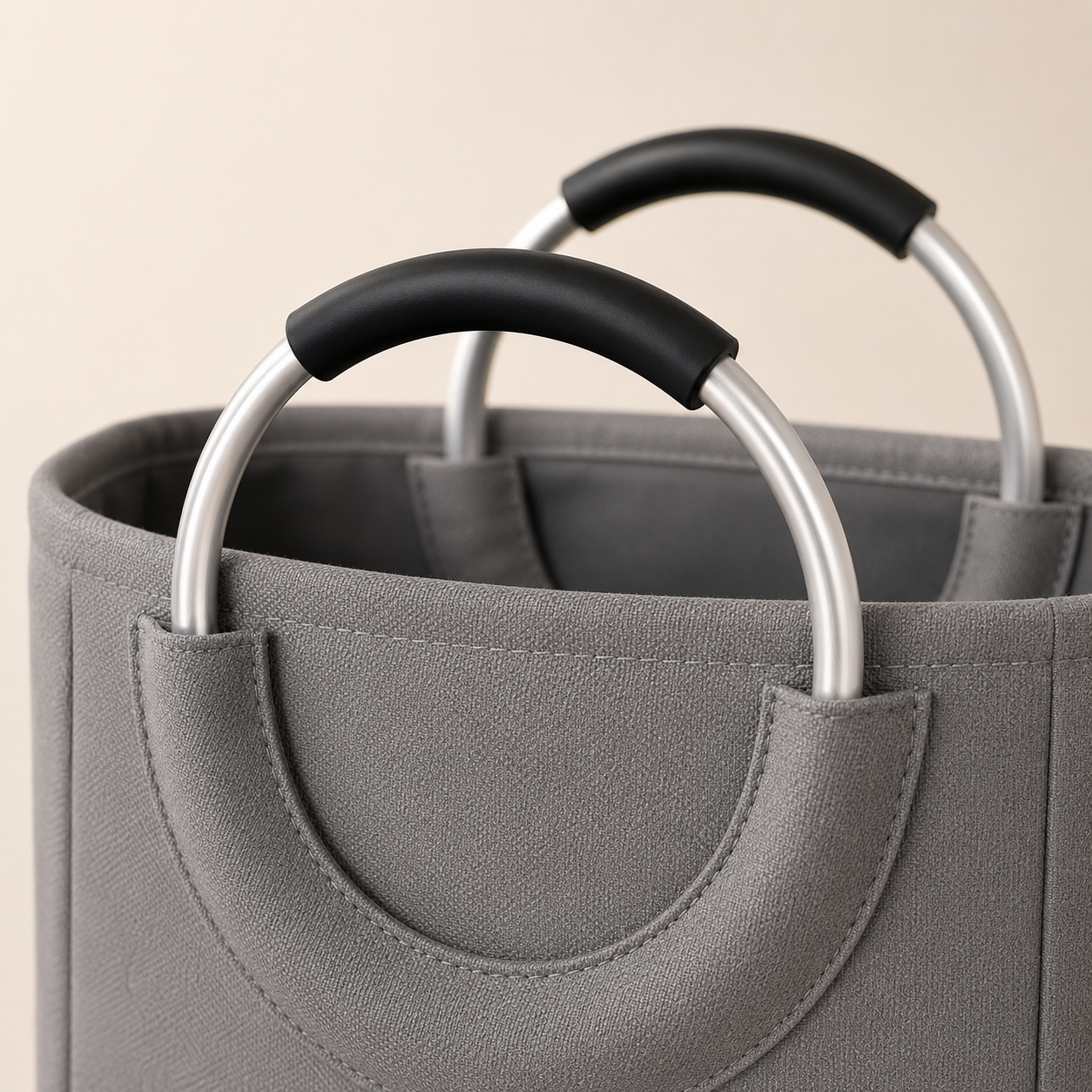 Cesto de Roupas Sujas Dobrável 45L com Alças de Alumínio | Organizador de Lavanderia e Quarto – OKA®