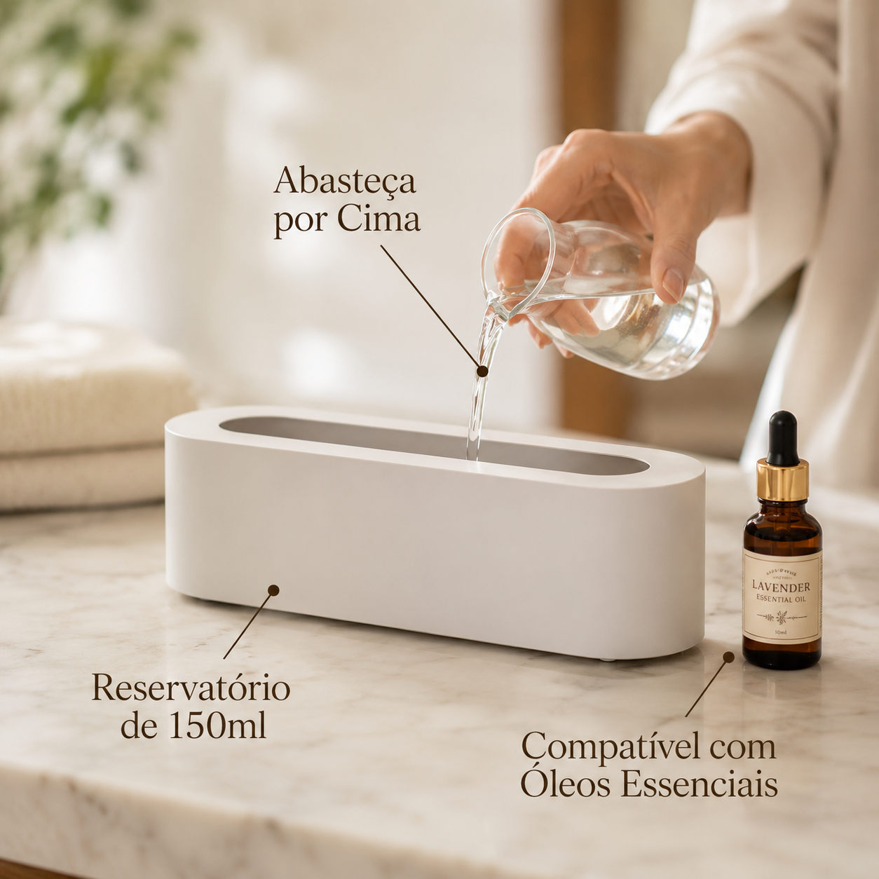 Difusor e Umidificador de Aroma com Efeito Chama – OKA®