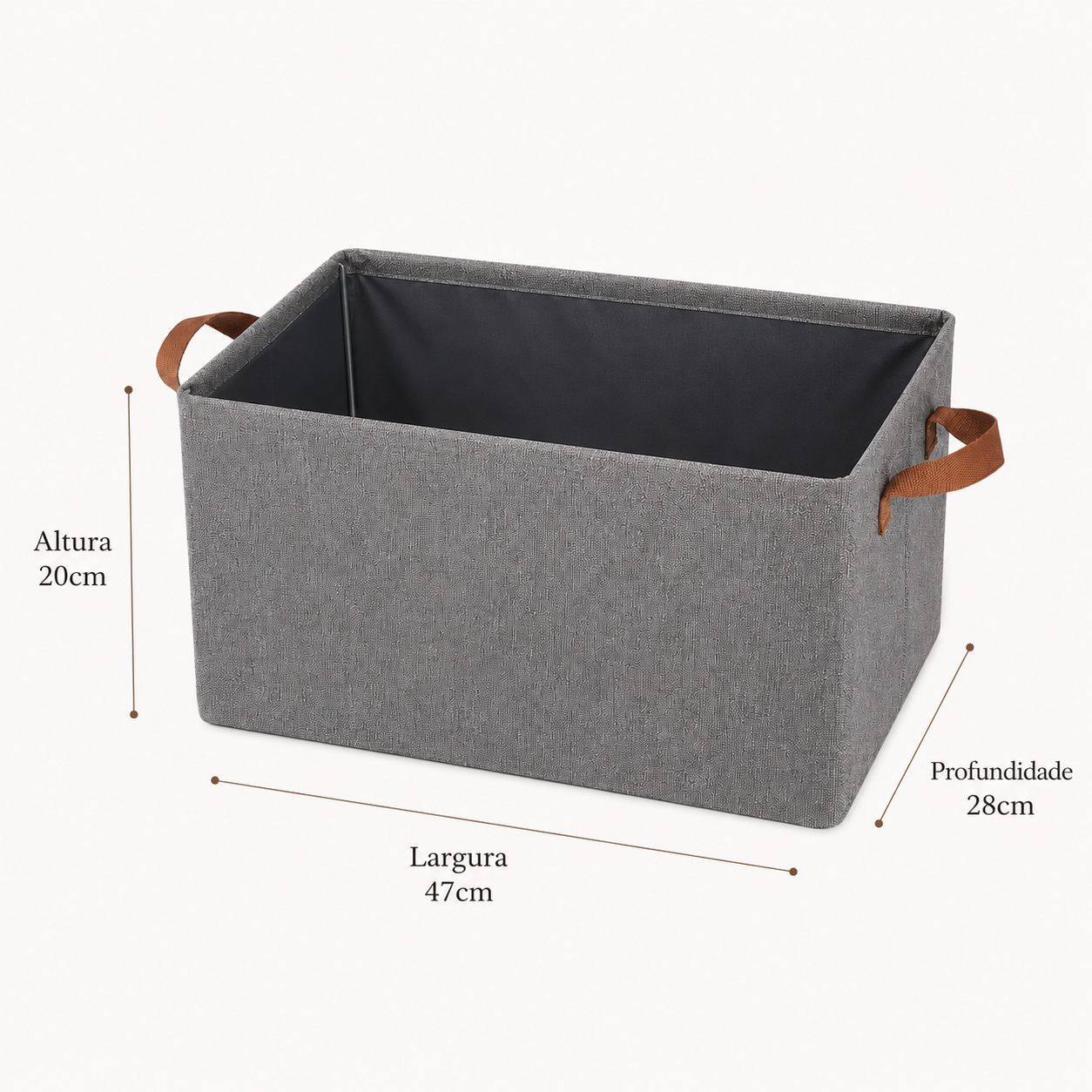 Caixa Organizadora Dobrável de Tecido | Organizador de Guarda-Roupa e Closet com Alças – OKA®