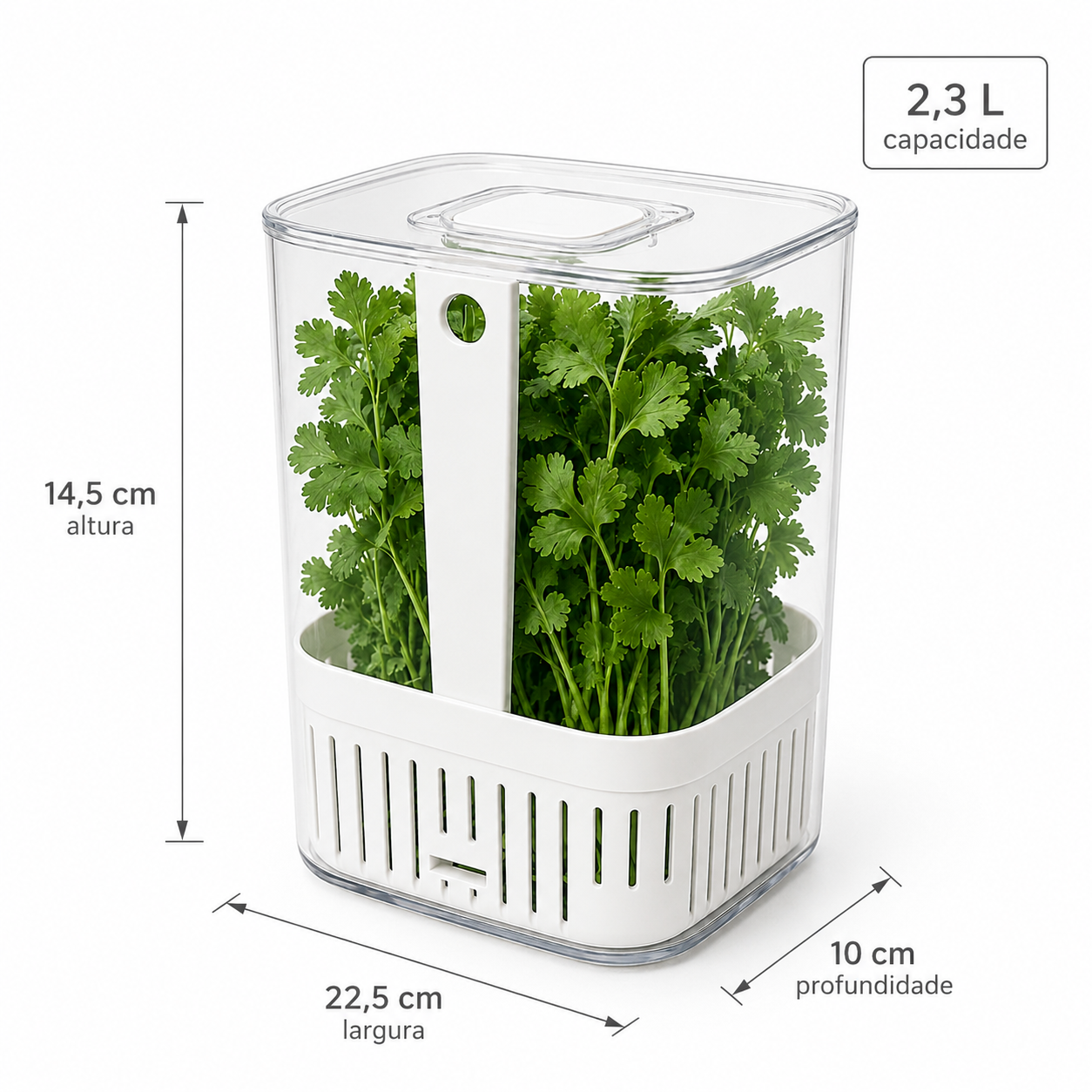 Organizador de Temperos para Geladeira 2,3L | Porta Temperos com Escorredor – OKA®