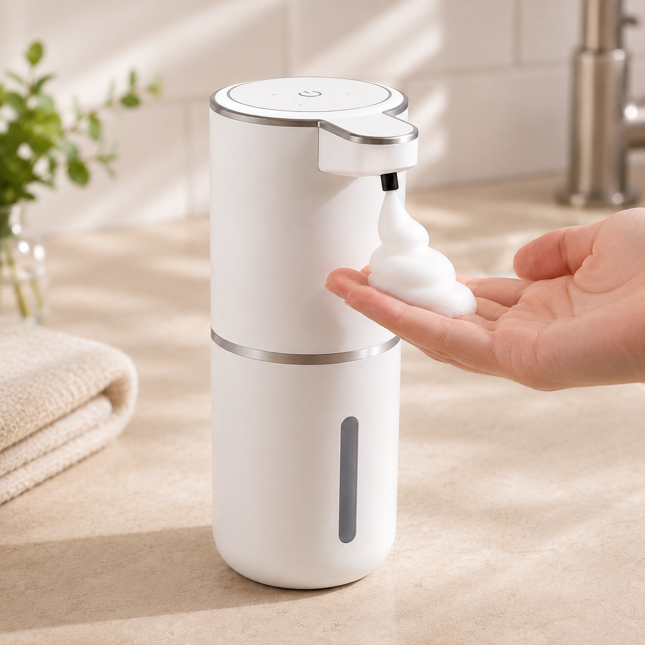 Dispenser Automático de Sabonete em Espuma com Sensor | Banheiro Sem Toque – OKA®