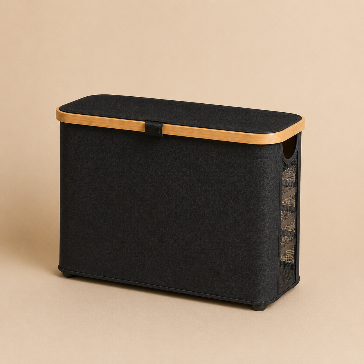 Cesto Organizador Multiuso Dobrável com Tampa e Visor Lateral | Organizador para Banheiro, Quarto e Armário – OKA®