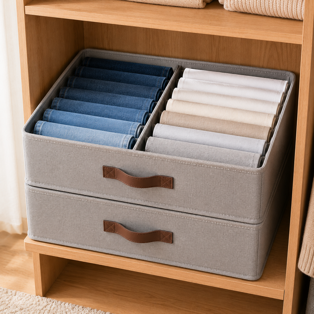Organizador de Gaveta com 14 Divisórias | Porta Roupas Dobrável para Armário e Closet – OKA®